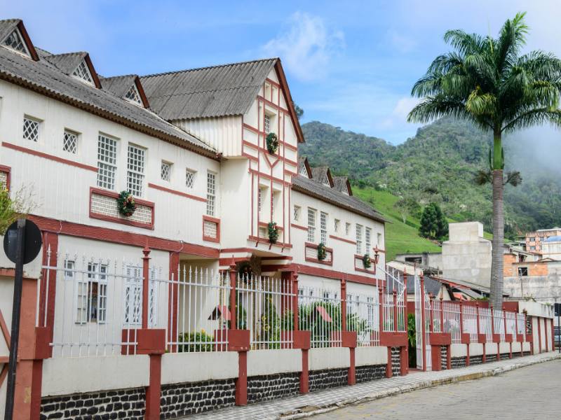 Hotel Imperador (Foto: Hotel Imperador, no centro de Domingos Martins: projeto prevê abertura do espaço para visitação pública. Foto: Setur)