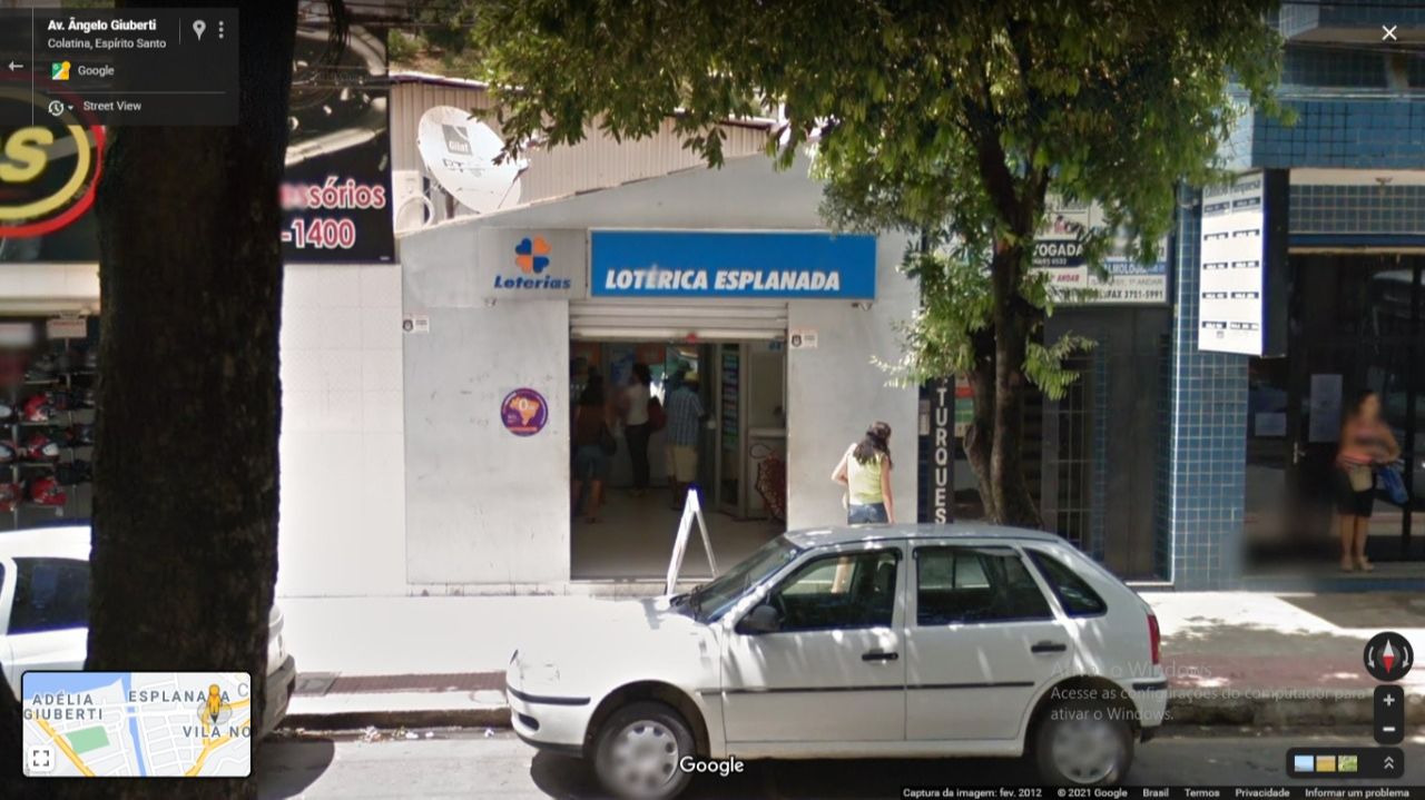 Lotérica no bairro Esplanada, onde foi feita a aposta premiada. (Foto: Reprodução / Google Maps)