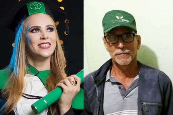 Maria Karoline Neppel, de 23 anos, e o pai dela, José Idalino Neppel, de 44 anos. (Foto: Acervo pessoal)