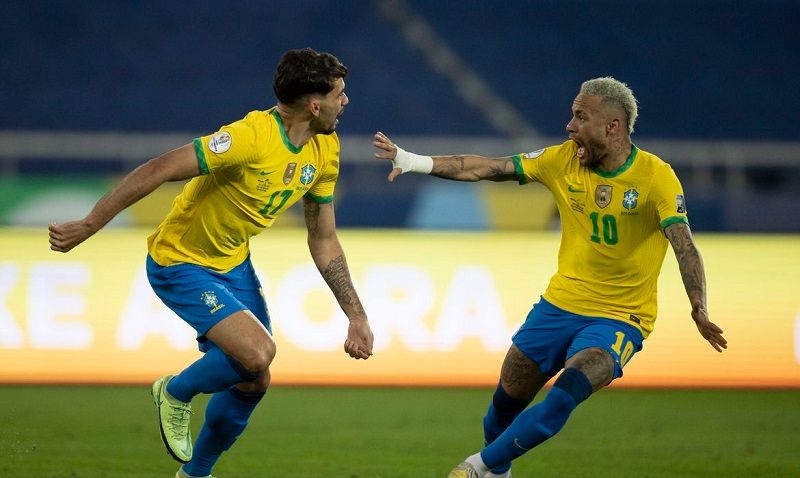 Neymar e Lucas Paquetá em campo pelo Brasil: seleção convocada (Foto: Lucas Figueiredo/CBF)