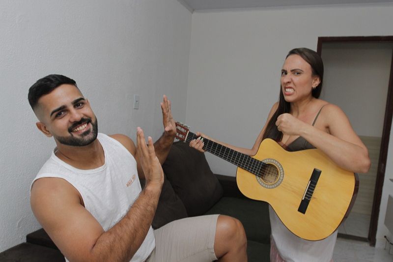 Christian e Rayanni têm mais de 163 mil seguidores e dois milhões de curtidas com seus vídeos em rede social (Foto: Fábio Nunes/AT)