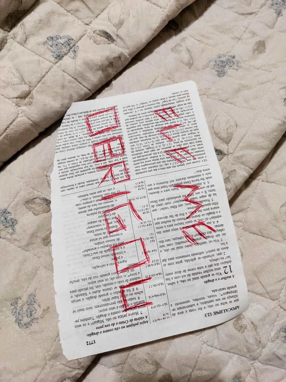 Imagem ilustrativa da imagem Bíblia rasgada, cruzes e "666" no apartamento onde casal foi morto