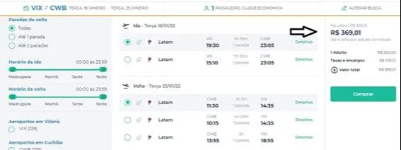Imagem ilustrativa da imagem Confira as promoções de passagens aéreas para viagem em janeiro de 2022 saindo de Vitória