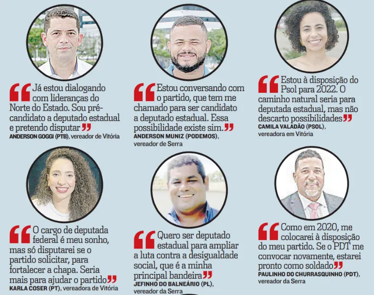 Imagem ilustrativa da imagem Vereadores novatos admitem que estão de olho nas eleições de 2022