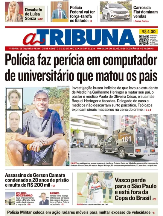 Imagem ilustrativa da imagem Clique aqui e veja os destaques do jornal A Tribuna desta quinta