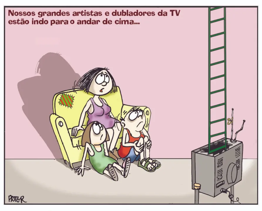 Imagem ilustrativa da imagem Morte de artista é tema da charge deste sábado
