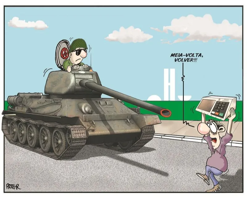 Imagem ilustrativa da imagem Charge do Dia: Meia-volta, volver