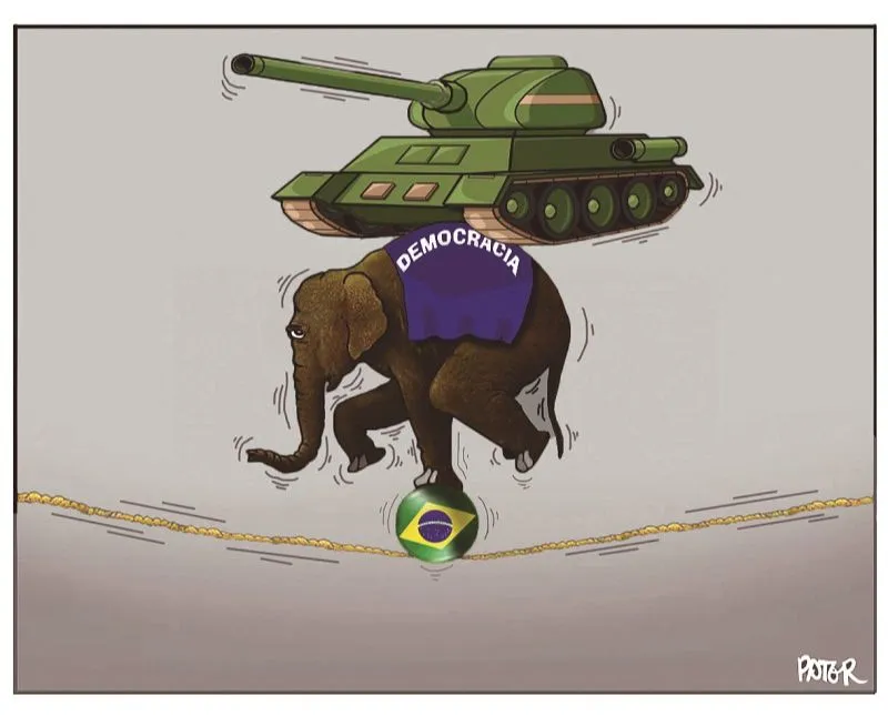 Imagem ilustrativa da imagem Charge do Dia: Corda bamba