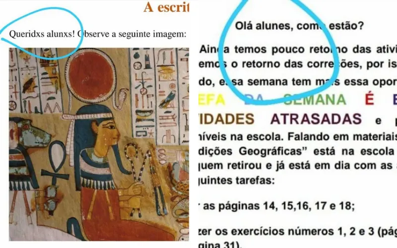 Imagem ilustrativa da imagem Escola chama estudantes de "alunxs" e vira alvo de reclamação