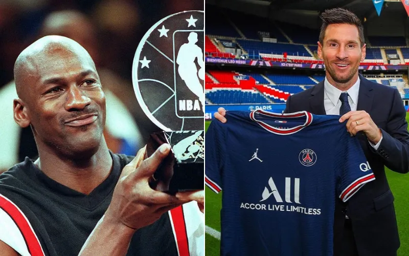 Imagem ilustrativa da imagem Chegada de Messi ao PSG já rendeu R$ 37 milhões a Michael Jordan