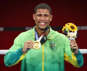 Imagem ilustrativa da imagem Hebert Conceição garante o 2º ouro do Brasil no boxe em Olimpíadas