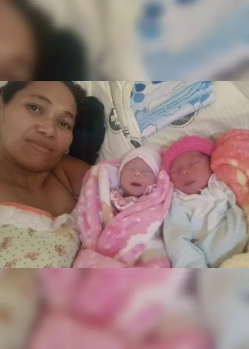 Imagem ilustrativa da imagem Sem carrinho, mãe coloca gêmeas Maiara e Maraísa em caixa de papelão enquanto trabalha