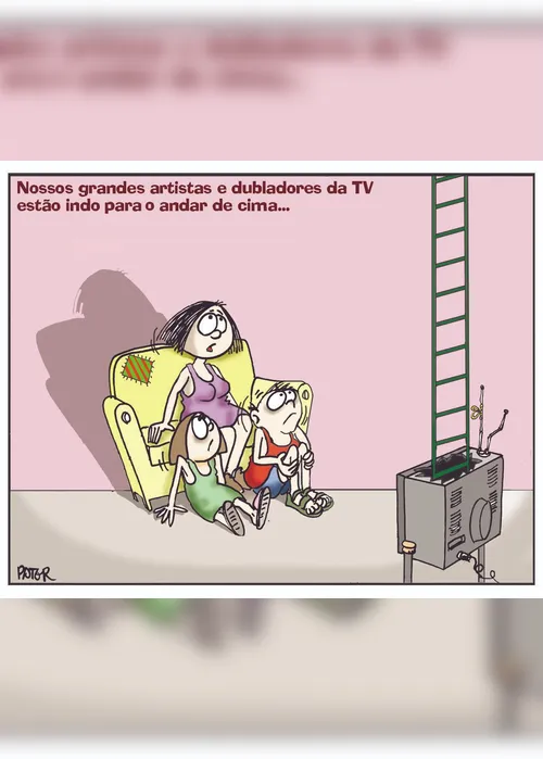 Imagem ilustrativa da imagem Morte de artista é tema da charge deste sábado