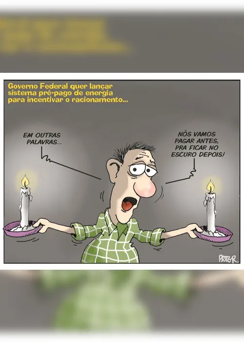 Imagem ilustrativa da imagem Charge do Dia: Energia pré-paga