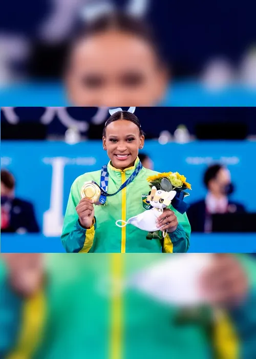 Imagem ilustrativa da imagem Rebeca Andrade será a porta-bandeira do Brasil no encerramento das Olimpíadas