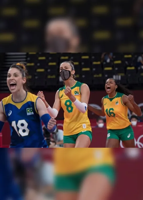 Imagem ilustrativa da imagem Brasil vira sobre russas e está na semifinal do vôlei feminino nas Olimpíadas
