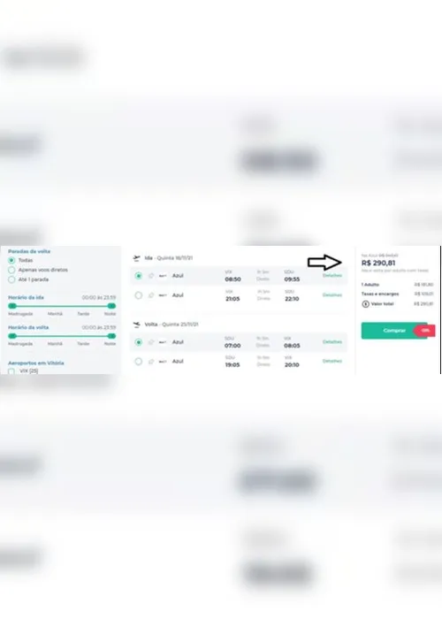 Imagem ilustrativa da imagem Companhia reduz preços e vende passagens aéreas BH/Vitória por R$ 290