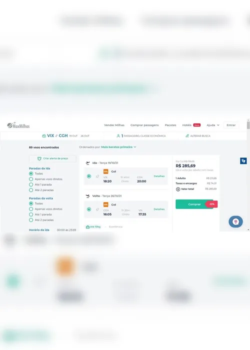 
          Imagem ilustrativa da imagem Saiba como comprar passagens de ida e volta por apenas R$ 285 nos voos de Vitória
          
