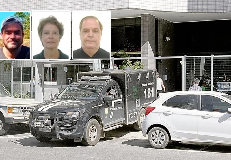 Polícia Civil foi ao local para fazer perícia onde Guilherme matou os pais Raquel e Paulo (destaque)