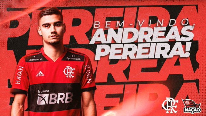 Jogador foi anunciado pelo Flamengo (Foto: Reprodução Twitter @Flamengo)