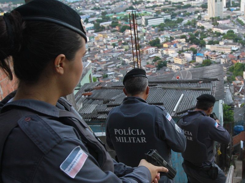 Policiais militares em operação: 671 vagas e salário de até R$ 9.399 (Foto: Dayana Souza - 11/03/2019)