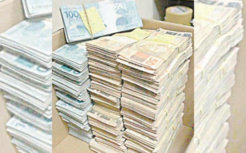 Dinheiro em espécie para compras (Foto: Divulgação/MPES)