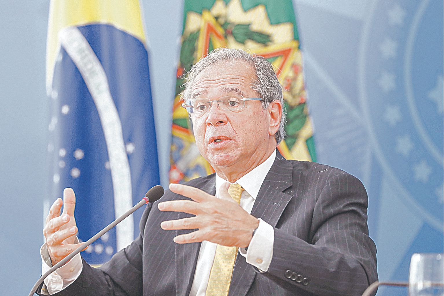 Guedes faz pressão pela aprovação da chamada PEC dos precatórios (Foto: Marcos Corrêa/PR — 05/02/2021)