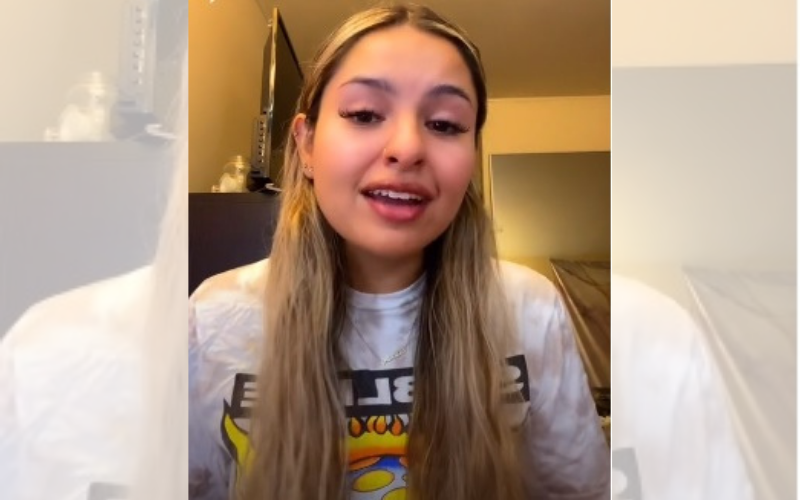 Jovem contou a história no TikTok (Foto: Reprodução TikTok priscilluhhbaby)