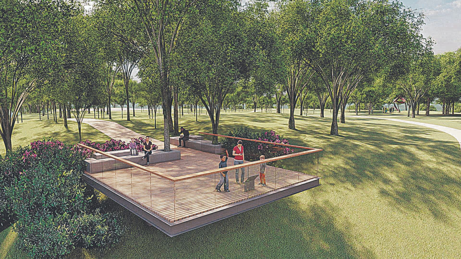 Projeto mostra como vai ser o mirante do Parque Casa do Governador. Local terá exposição de arte e eventos culturais (Foto: Governo do Estado)