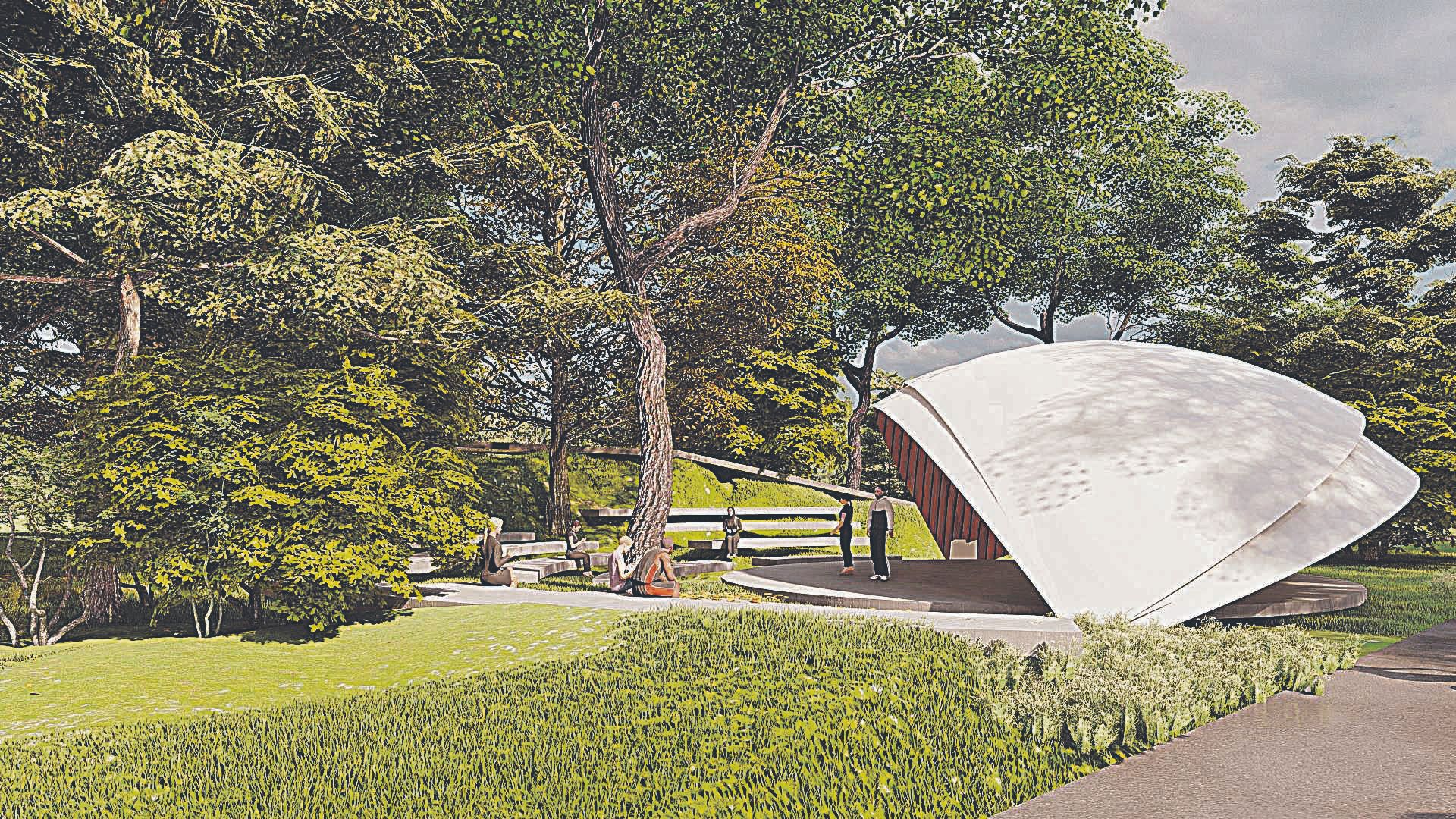 Um Anfiteatro será construído na área do Parque Cultural Casa do Governador para receber apresentações artísticas e eventos culturais. Estrutura ficará logo na entrada. (Foto: Governo do Estado)