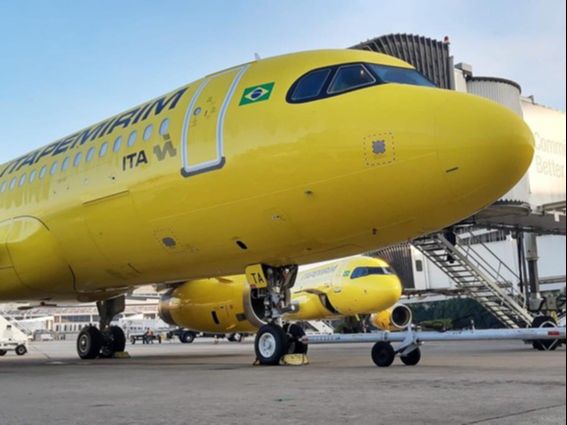 Airbus A20 da ITA Transportes Aéreos com 162 assentos. (foto: divulgação ITA).