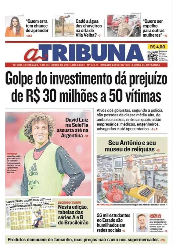 Imagem ilustrativa da imagem Confira os destaques de A Tribuna deste sábado