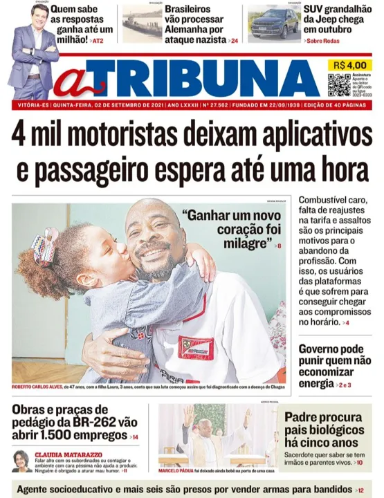 Imagem ilustrativa da imagem Clique aqui e veja os destaques do jornal A Tribuna desta quinta