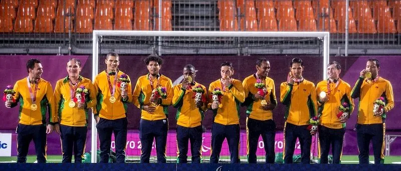 Imagem ilustrativa da imagem Brasil é penta no futebol de 5 das Paralimpíadas com vitória sobre Argentina
