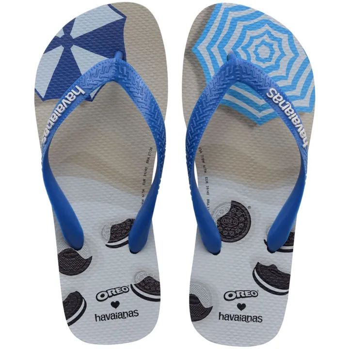 Imagem ilustrativa da imagem Havaianas faz parceria com Oreo e lança sandália com cheiro de chocolate