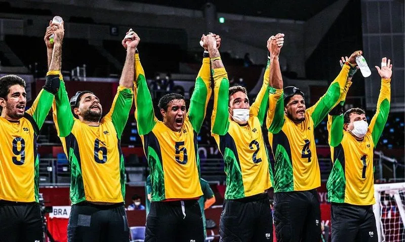 Imagem ilustrativa da imagem Seleção masculina vence China e conquista ouro inédito no goalball