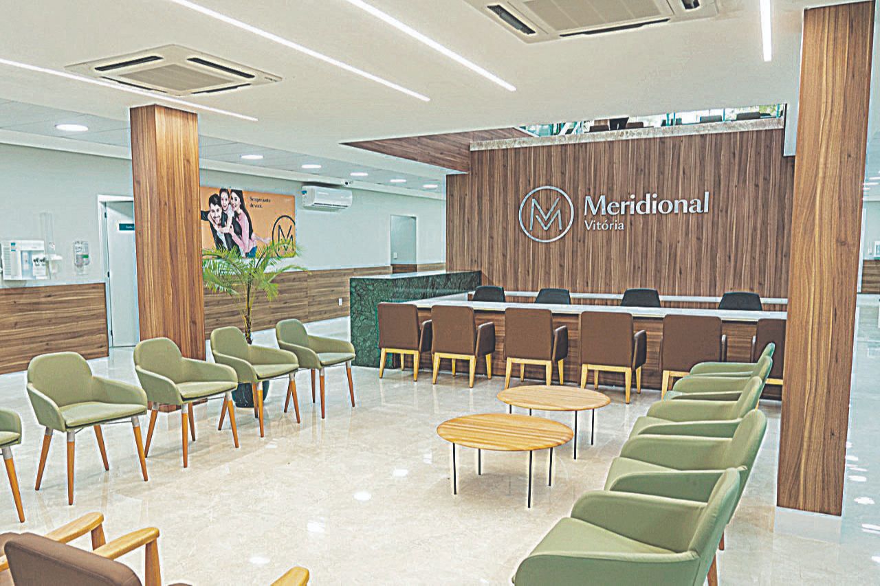 Recepção do Meridional Vitória: espaço ganhou UTI neonatal e pediátrica de alto padrão e um centro de diagnóstico dedicado aos atendimentos do pronto-socorro