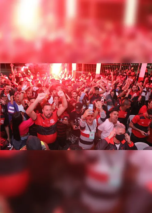 Imagem ilustrativa da imagem Veja a festa da torcida do Flamengo no Estado