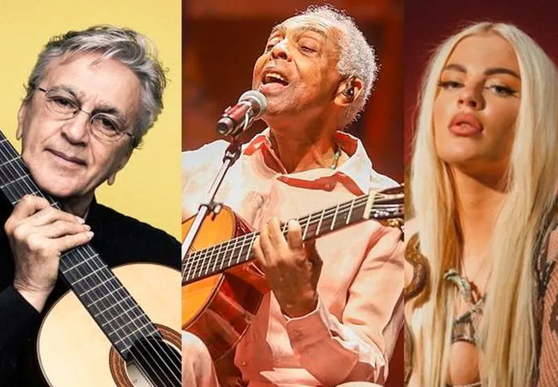 Caetano Veloso, Gilberto Gil e Luisa Sonza