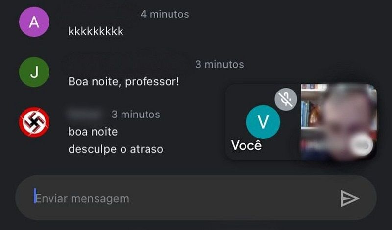 A imagem trazia uma suástica formada por quatro seringas, em alusão à vacinação (Foto: Reprodução/ Redes Sociais)