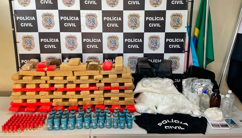 Material estava em um imóvel no bairro Ataíde (Foto: Divulgação / PCES)