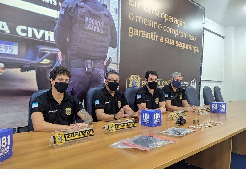 Até agora, somando os resultados, a operação prendeu 16 pessoas foram presas e 17 armas apreendidas (Foto: Divulgação/ PCES)