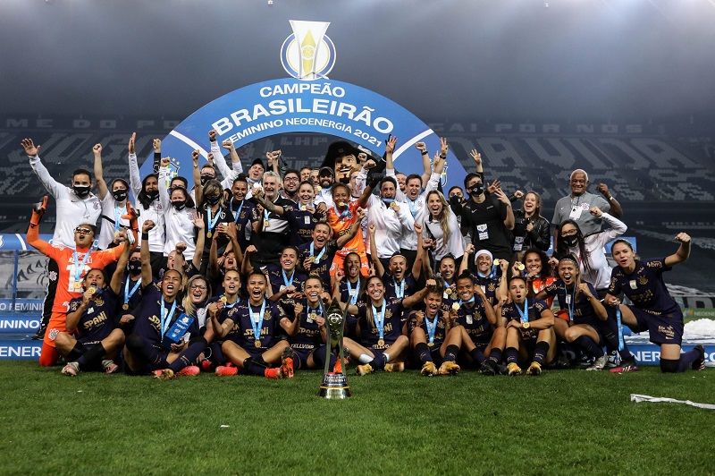 Corinthians atropela Palmeiras e conquista Brasileiro Feminino pela 3ª vez (Foto: Marco Galvão/Ag. Corinthians)