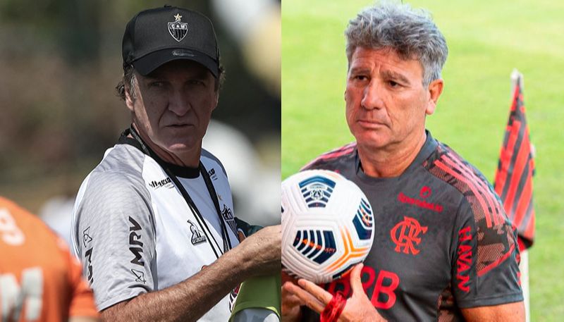 Cuca está transformando o Galo em uma potência ofensiva enquanto Renato devolveu ao Flamengo as principais características dos tempos de Jorge Jesus (Foto: Pedro Souza / Atlético-MG e Alexandre Vidal / Flamengo)
