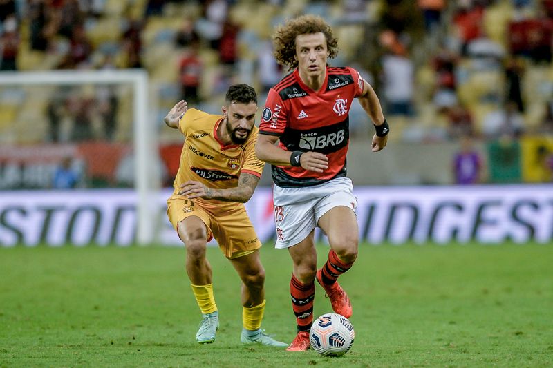 David Luiz estreou contra o Barcelona-EQU na Libertadores (Foto: Marcelo Cortes / Flamengo)