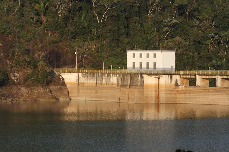 Represa de Rio Bonito, em Santa Maria de Jetibá: seca prolongada já vem causando impacto no nível dos rios (Foto: Leonardo Bicalho/ AT)