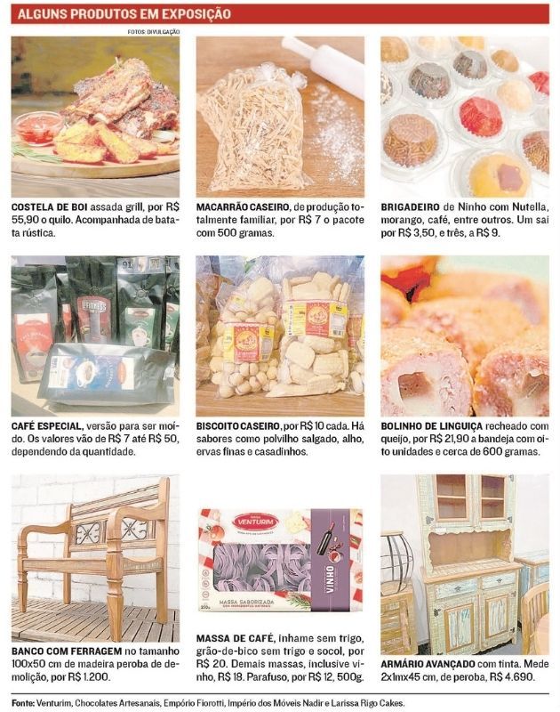 Confira os produtos em exposição (Foto: Reprodução/ A Tribuna)