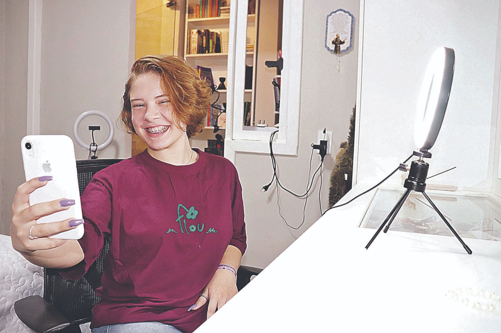 Malu Paris postou um vídeo que tem 13,7 milhões de visualizações. A jovem mora em Cachoeiro de Itapemirim (Foto: Alessandro de Paula)