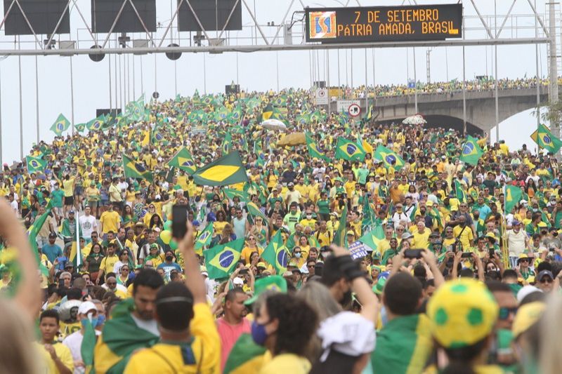 Manifestação pró-Bolsonaro no dia 7 de setembro. (Foto: Leone Iglesias)