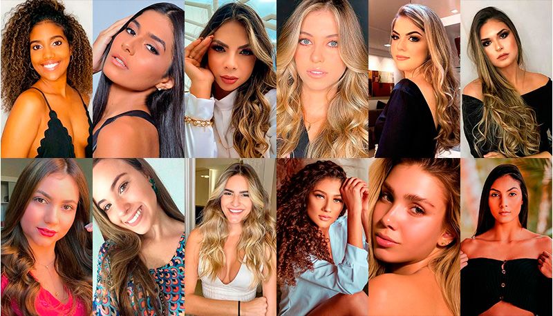 Bruna, Debora, Diana, Eduarda, Gabriela Biancardi, Gabriela Klitze, Lilian, Maria Clara, Paula, Sebastiana, Stephanie e Vanessa disputam o título (Foto: Divulgação)